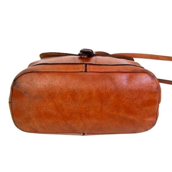 Patricia Nash BROWN GENUINE LEATHER SHOULDER BAG X-BODY ZIP TOP HANDBAG PURSE - Picture 7 of 16